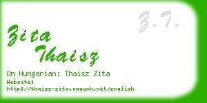 zita thaisz business card